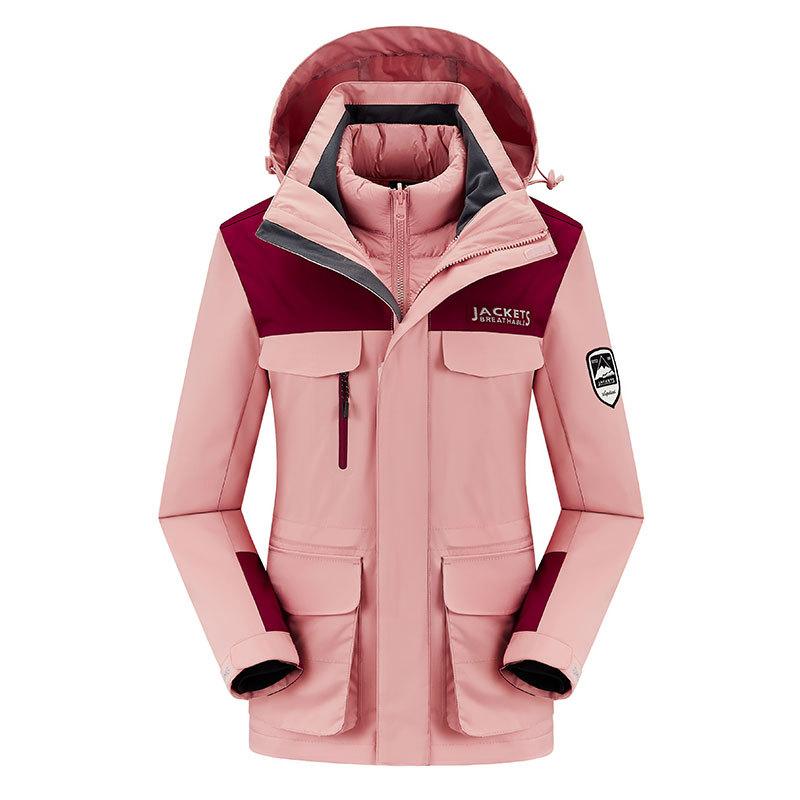 Outdoor Yurong Jacket Three-in-One Two-piece Set Women's Travel Jacket Mountaineering Wear