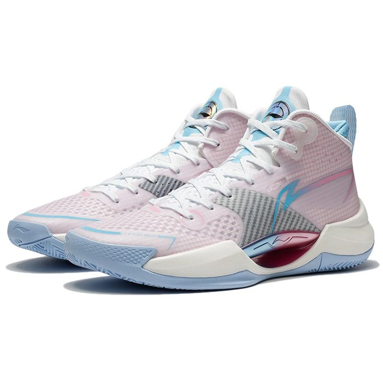 Li-Ning Ultra Light Series Fabric Synthetic Leather TPU Shock Absorption Non-Slip Wear-Resistant Breathable Support Mid-Top Basketball Shoes ABAT115-1