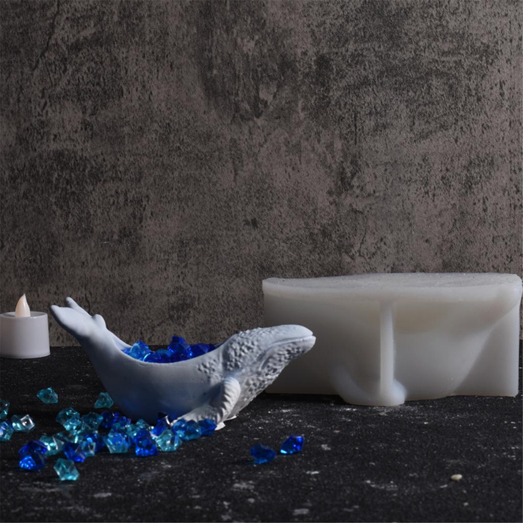 Flexible Candle Cup Molds Crafting Moulds Whale Shape Easy Demolding Moulds Candle Holder Molds Candle Stand Molds