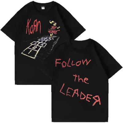 Футболка Follow The Leader Футболки унисекс с круглым вырезом и коротким рукавом с графическим принтом от Korn Follow The Leader Merch