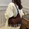 Vintage Leather Tote Bag With Topstitched Design For Business And Daily Use