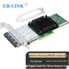EB-LINK 10G PCIe X4 Четырехпортовая SFP Одномодовая волоконно-оптическая сетевая карта