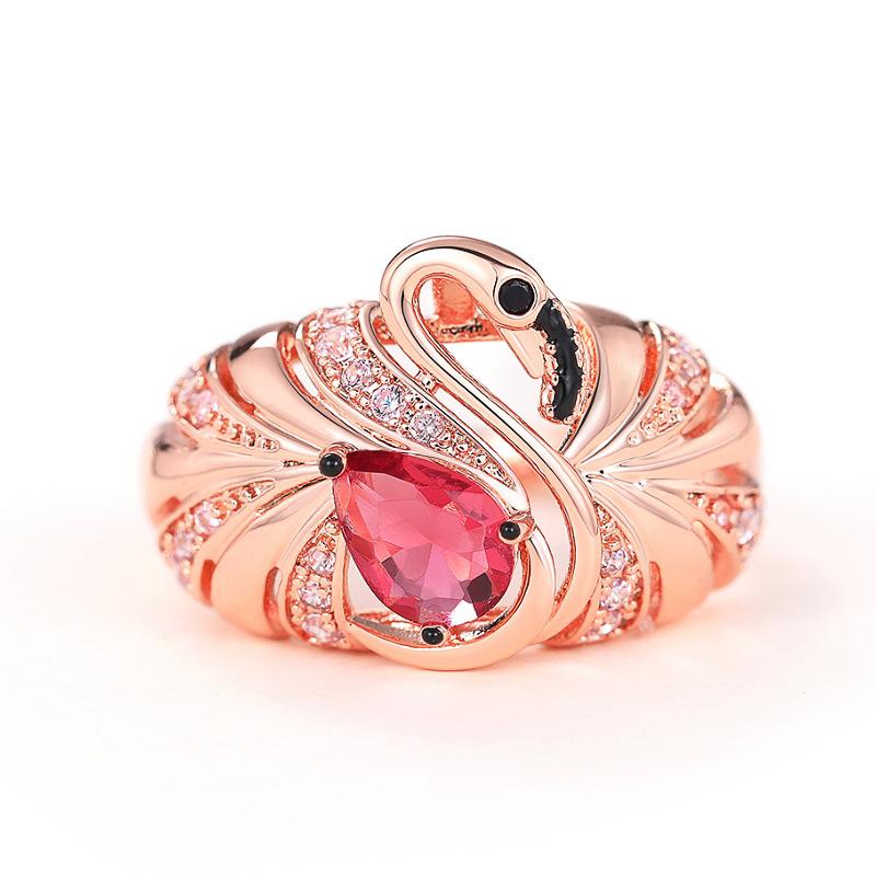 Кольцо с дизайном фламинго, модное персонализированное кольцо с изображением животных, праздничные украшения для женщин