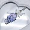 Bowknot Purple Coffin Hanging Pendant Sweet Phone Strap Bag Decoration Portable Hanging Lanyard Gift for Girls Women