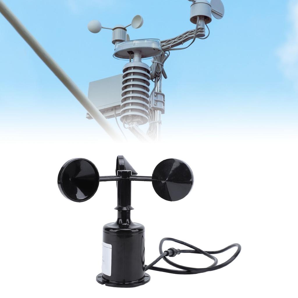   Wind Speed Anemometer, High Accuracy 5V ABS Wind Sensor with 2.62ft Water Proof Extension Cable, for Greenhouse Meteorological Station Marine  