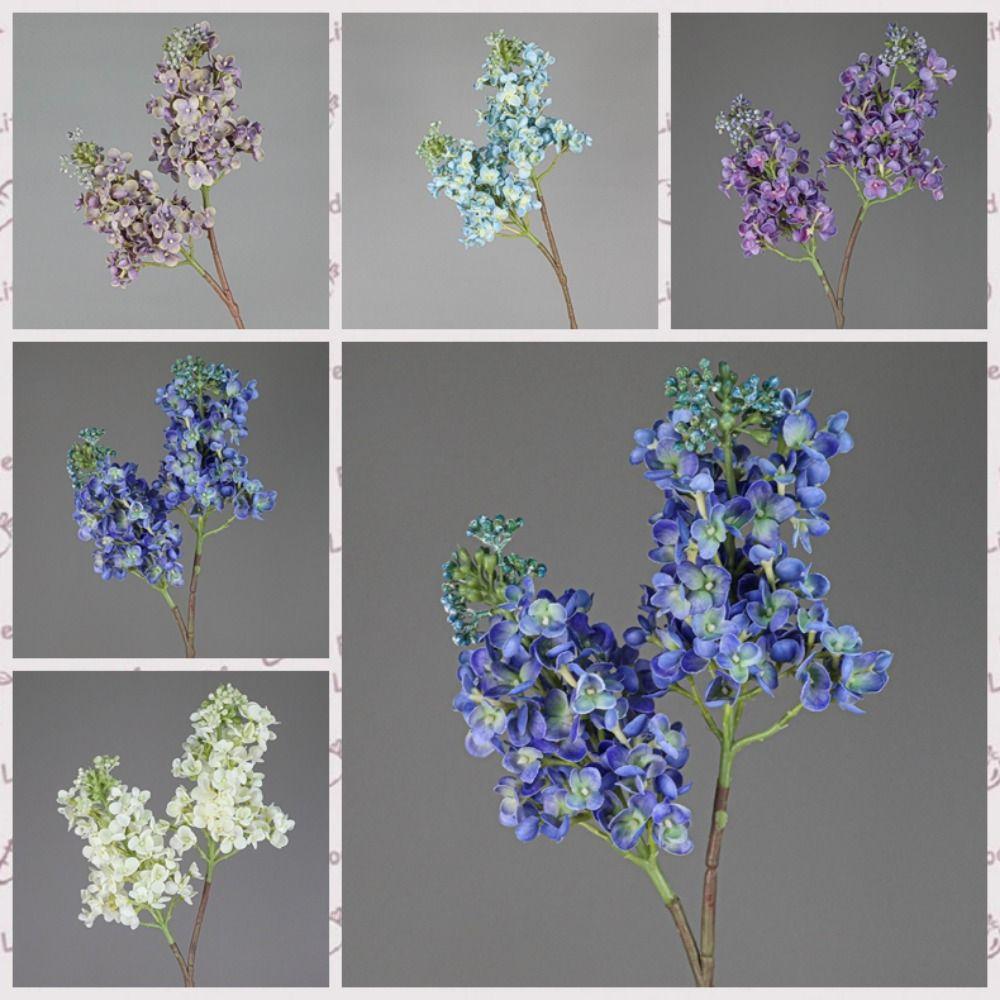 Elegant Artificial Lilac Flower Luxury Fake Flower Silk Lilac Flower Branch Wedding Birthday Party