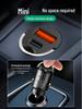 Mini Alloy Type-C Car Charger with Hidden Pull Ring for Super Fast Charging
