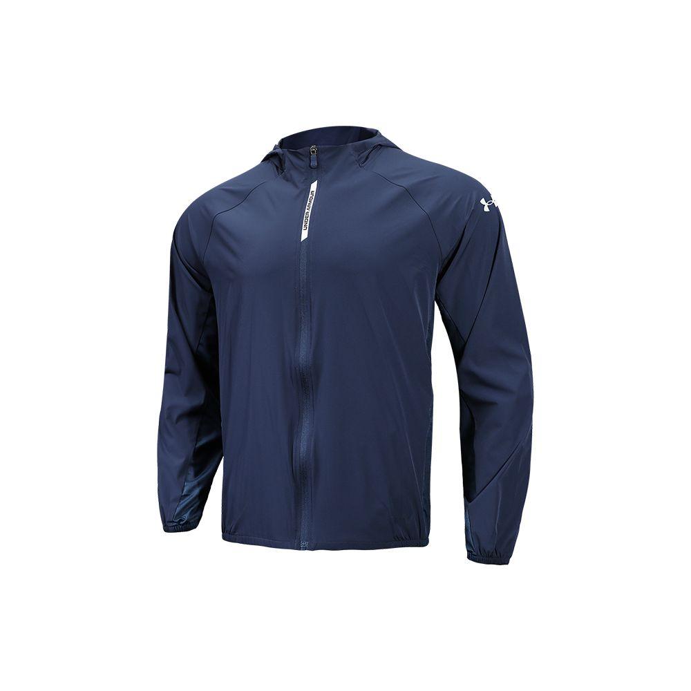 Under Armour Solid Logo Stretch Sports Woven Jacket Men Jackets Academy-Blue 22500405-408