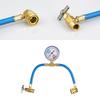 R134A Air Conditioner Gas Cooler with Measuring Gauge Car Refrigerant Charging Pipe AC Recharge Hose for Car Automobile