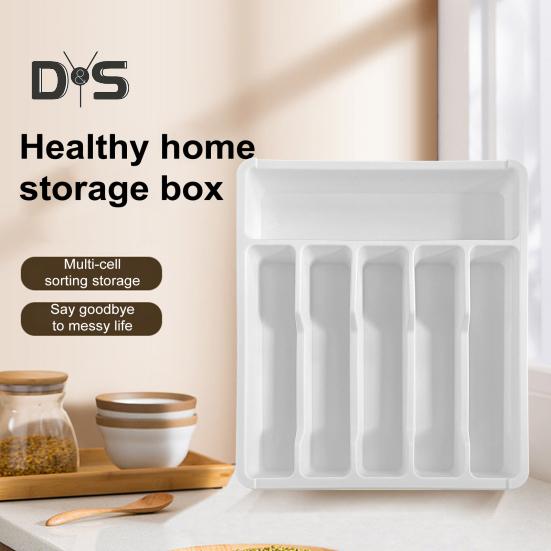 Drawer Organizer Tray for Kitchen Drawer Expandable Cutlery Flatware Holder Adjustable Plastic Utensil Divider Spatula Tools And Gadgets Storage