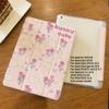 For iPad 2021 9th 10.2 Case Cute Floral Bunny Pattern iPad TPU Case for iPad Air6 11 Air5 Air4 10.9 Air3/Pro 10.5 with Pencil Holder