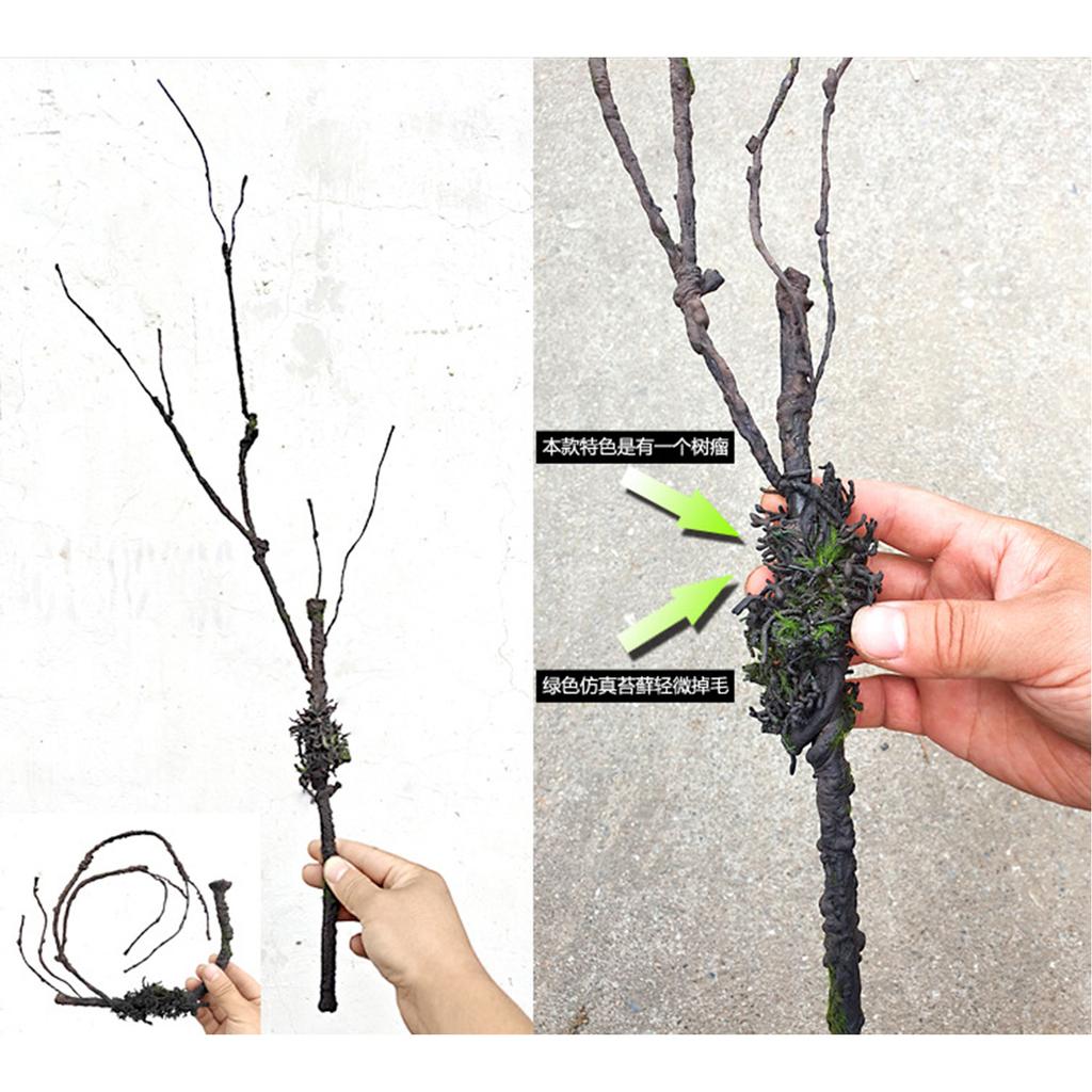 Рептилии Растение Скрыть Виноградная Ветка Листья Террариум Джунгли Среда обитания для Ящериц Гекконов Змея Декоративное Ложное Растение