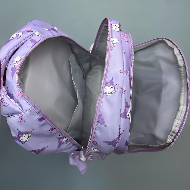 Водостойкий школьный рюкзак Canvas Kuromi & My Melody для учеников 1-3 классов.