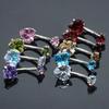 Excellent Vibrant Color Charming Beautiful Heart Style Belly Button Ring Body Piercing Jewelry for Party Navel