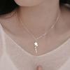 S925 Sterling Silver Necklace Five-pointed Star Necklace Women's French Elegant and Exquisite Flash Diamond Tassel Pendant Star Clavicle Chain