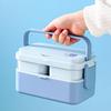 Japanese-style Student Lunch Container Microwavable Food Container 2 Layer Picnic Lunch Box  Office