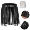 Women Adult Adjustable Faux Leather Waistband Fringe Tassel Skirt Belt Nightclub Costume Cosplay