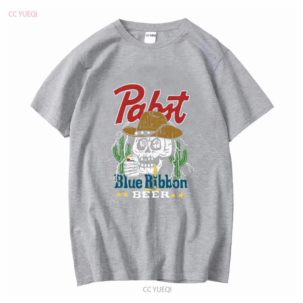 Pabst Blue Ribbon Beer T Shirt Adult Size Large Color Washed Black vintage Washed Breathable Comfortable Stretched Unisex