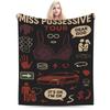 Плед 'Miss Possessive Tour 2025' Качественный Теплый Плед Tate McRae Зимний Для Девочек Мальчиков Диван Кровать Печатный Покрывало