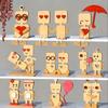 Valentine's Day Wooden Man Ornament Handmade Farmhouse Rustic Couple Robot Figurine Table Sign Home Office Desktop Decoration