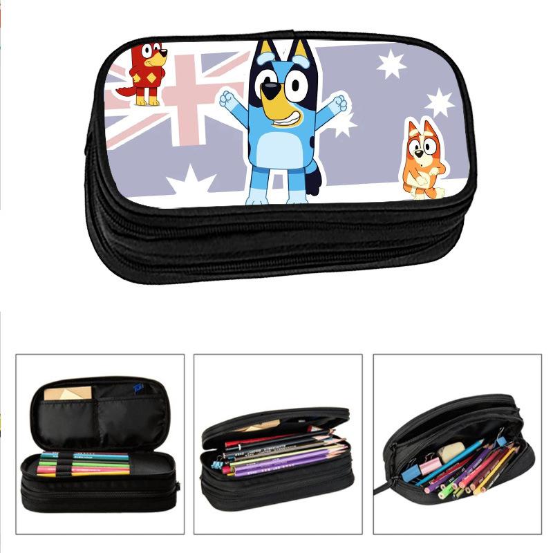 Bluey Bingo Primary School Stationery Pencil Case Cartoon Characters Children'S Cute Stationery Storage Supplies Daily Surprise