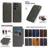 Для Samsung Galaxy S22 S23 S24 S25 серии. Lingdun Magnetic Business Leather Case-MagSafe-совместимый со встроенными слотами для карт и блокировкой RFID