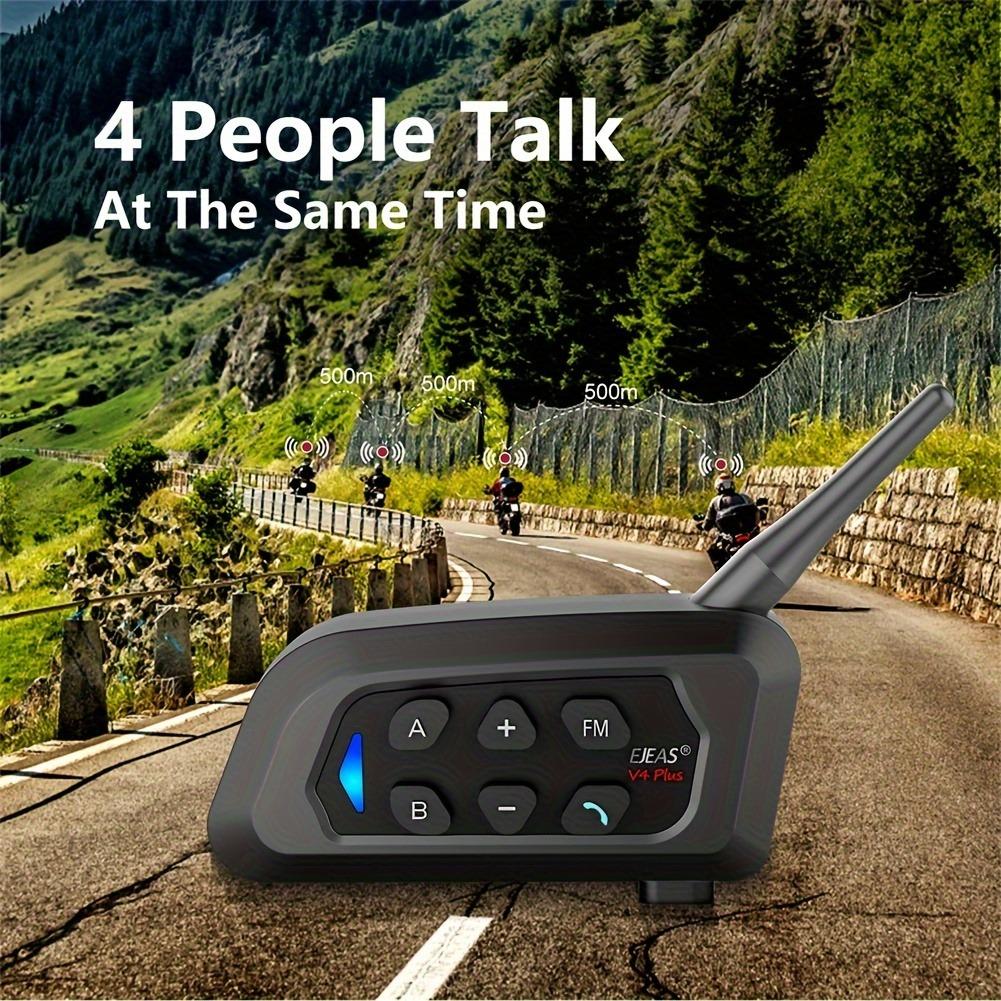 Мотоциклетный шлем Bluetooth 5.1 Intercom с радиусом действия 1500 м, 18 ч. в режиме разговора, шумоподавлением CVC и водонепроницаемой конструкцией