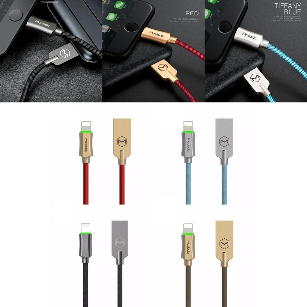 Автоматический светодиодный умный отключаемый кабель для зарядки данных Lightning USB для iPhone X 7 8