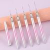 5Pcs Nail Painting Pen Elongated Lines DIY Nylon Wool Durable Manicure Edge Puller Set Polish Salon