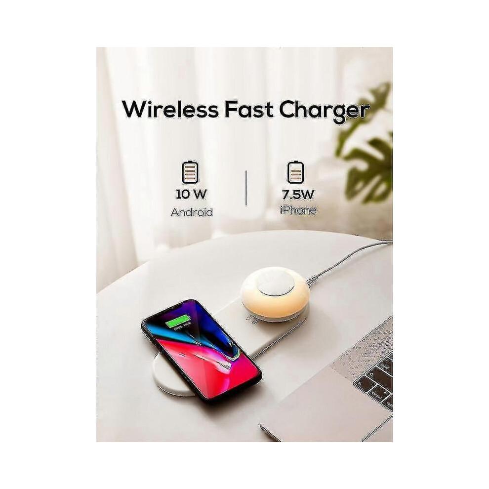 10w Magnetic Wireless Charger Compatible with Iphone Xiaomi Huawei Android Smartphone, with Led Recharge Night Light - PW