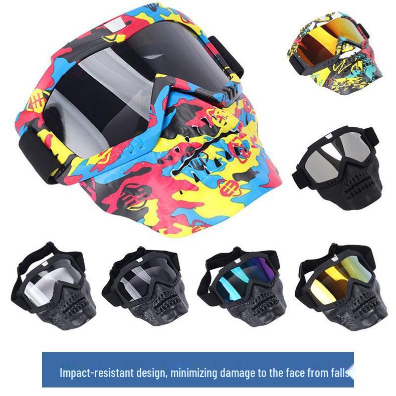 Tactical Skull Mask & Goggles: Windproof, Sandproof, Anti-Fog for Cycling, Motorcycle, Military, and Outdoor Sports