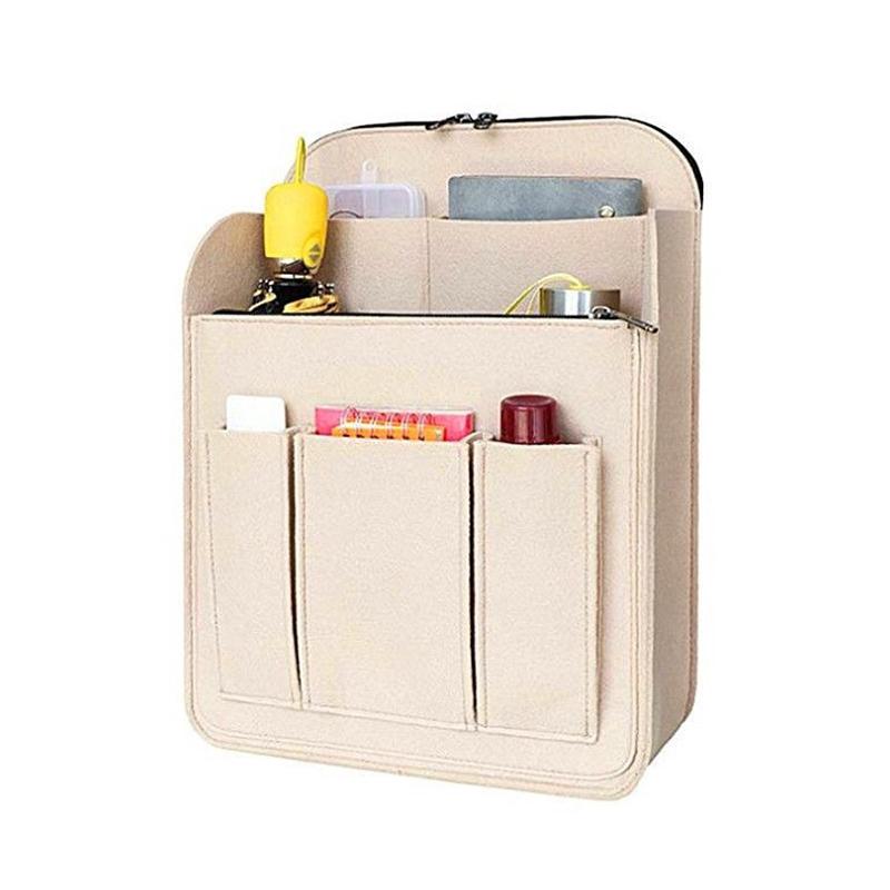 Multi-Pocket Insert Bag Lightweight Organizer Women Backpack Storage Bag multi-purpose Felt Backpack Inner Bag Bag Accessories