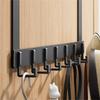 Wall-Mounted Punch-Free Clothes Hanger & Storage Rack with Over-the-Door Style Hooks
