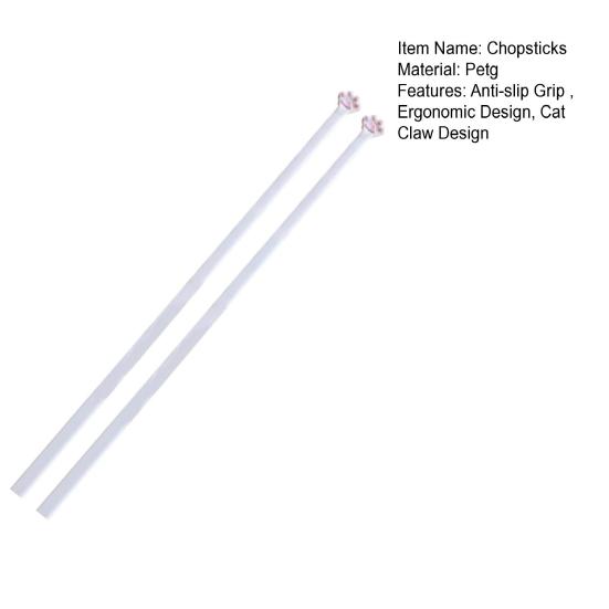 1 Pair Cat Paw Chopsticks Reusable Non-Slip Grip Chopsticks Cute Cat-themed Utensils for Cat Lovers Sushi Noodles Rice Dining