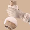 Thick Plush Gloves  Outdoor Guantes Fashion Touchscreen Gloves  Lady