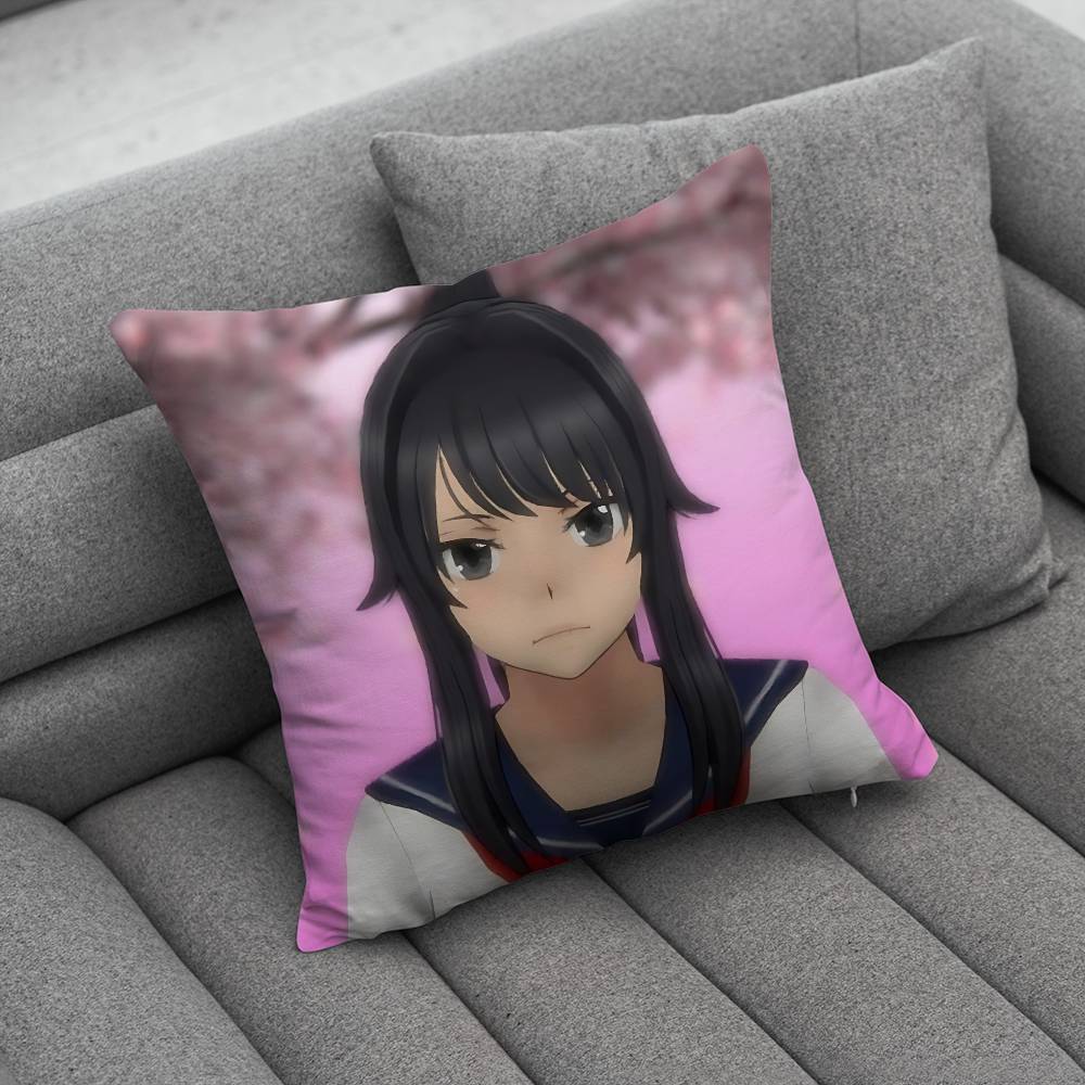 Yandere SSimulator Аяно Аиши Индивидуальная Наволочка Диван Гостиная Спальня Изголовье Спинка Подушка Квадратная Подушка Время для Сна