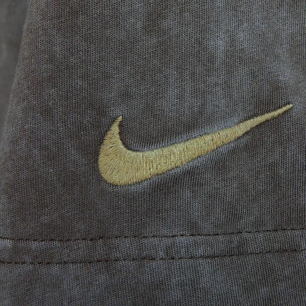 Nike Спортивная одежда Минималистичная мода Универсальная Классическая Потертая Дышащая Футболка с коротким рукавом Стандартная Женские топы FZ4886-237