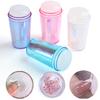1 Set Nail Seal Wear-Resistant Easily Clean with Scraper Versatile Transparent Stamper Art Plate for Salon