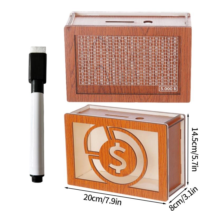 Деревянная копилка 1000/2000/3000/5000/10000 евро Копилка со счетчиком кассовые ящики сберегательные цели и коробки с числами
