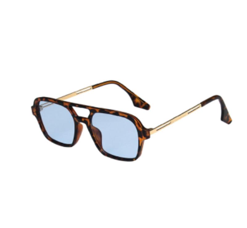 Double Bridges Women Sunglasses Fashion Pink Gradient Eyewear Trending Hollow Leopard Blue Sun Glasses Men Shades