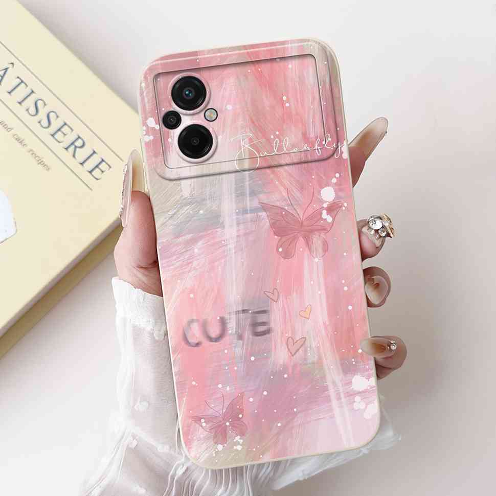 Для Xiaomi Poco M5 4G Чехол Модный Рисунок Цветок Мягкий Силикон Задняя Крышка Для Xiaomi PocoM5 POCO M5 4G Ударопрочные Чехлы для Телефона