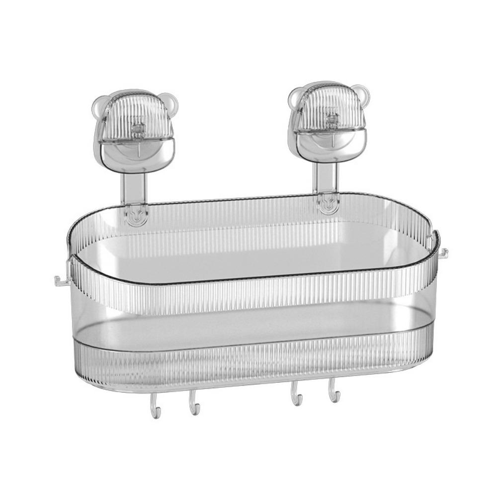 Полка на присосках, Ванная комната, Туалет, Бесшовная, Без сверления, Легкая роскошь, Косметика, Туалетный столик, Настенный ящик для хранения.