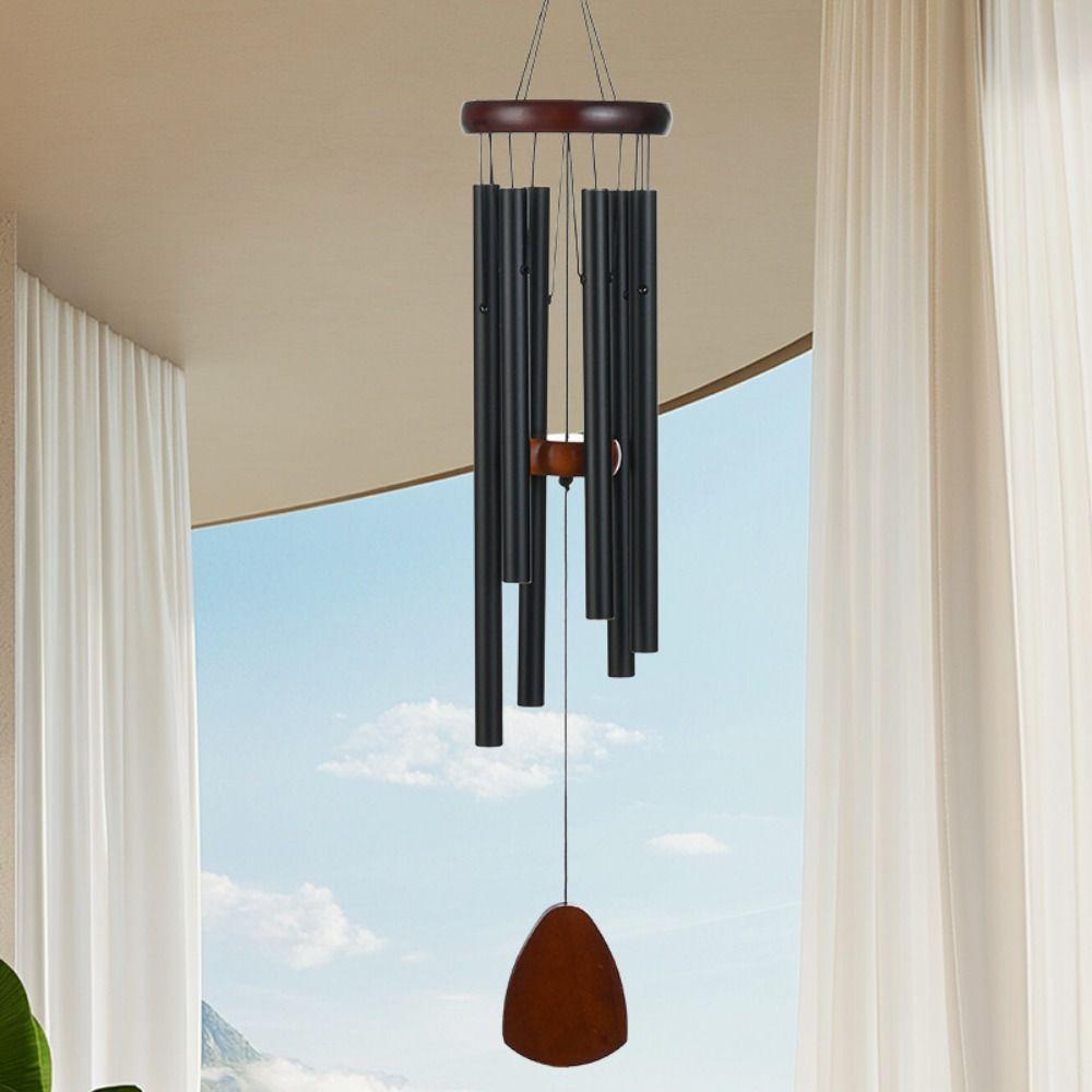 6 Tubes Metal Aluminum Wind Chime Retro Wind Bell Pendant Serenity Wind Bell  Outdoor Garden Patio