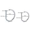 Nose Rings D Shape Hoop Stud Ear Cartilage Piercing Stainless Steel Nostril Jewelry For Women Body