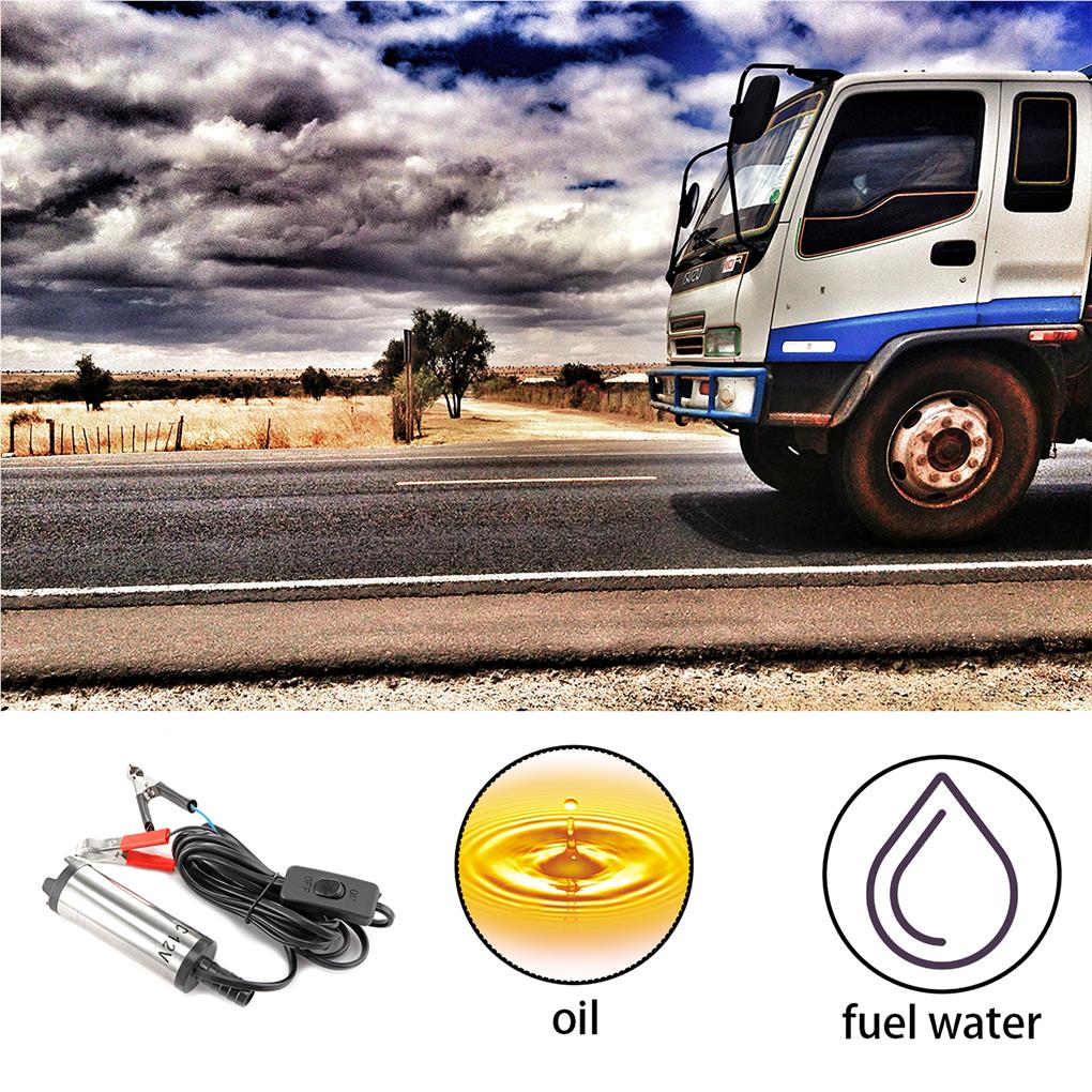 38MM 12V Oil Pump Electric Stainless Steel LeakproofDiesel Pumps Low Noise Fast Speed Oils Extractor Construction Outdoor