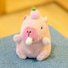 Милые мягкие игрушки Плюшевый брелок Капибара 12 см Мультяшный симуляция Подвеска Капибара Вытаскивающий сопли Милый Подвеска для школьной сумки