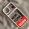 Прозрачный чехол для телефона для IPhone 16E 14 16 Pro Max 15 13 12 11 8Plus Горячий билет Бирка для путешествий Нью-Йорк Сеул Париж Чехол Fundas