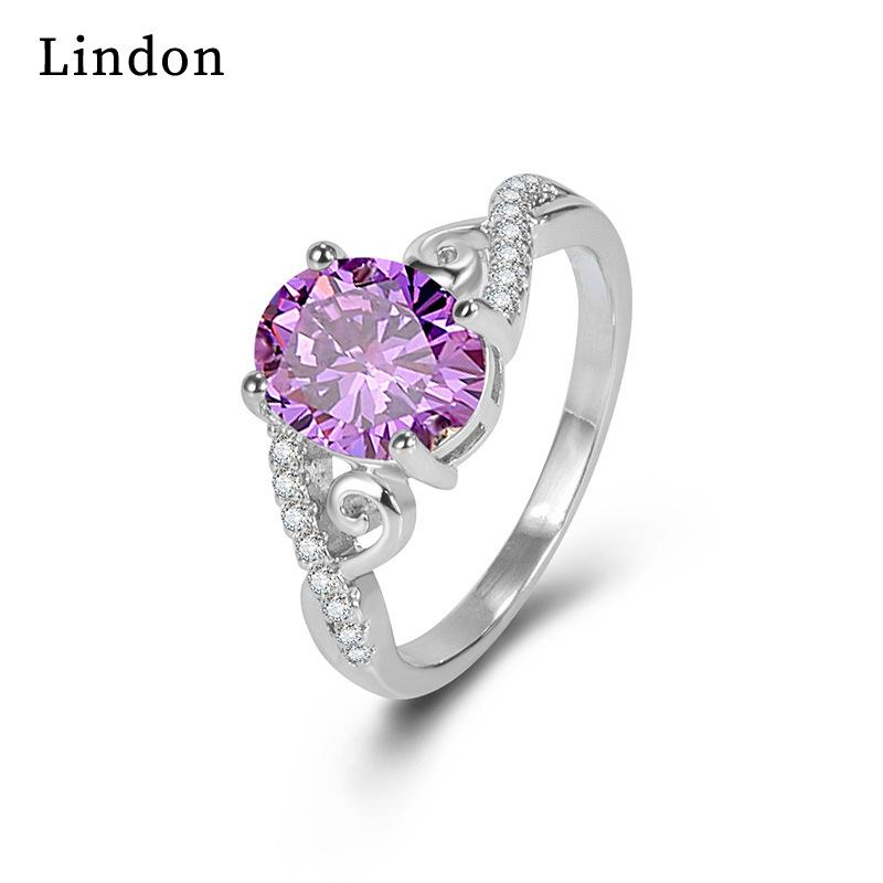 Классическое кольцо Lindon из медного сплава с цирконием, женские ювелирные изделия, свадебный подарок для вечеринки