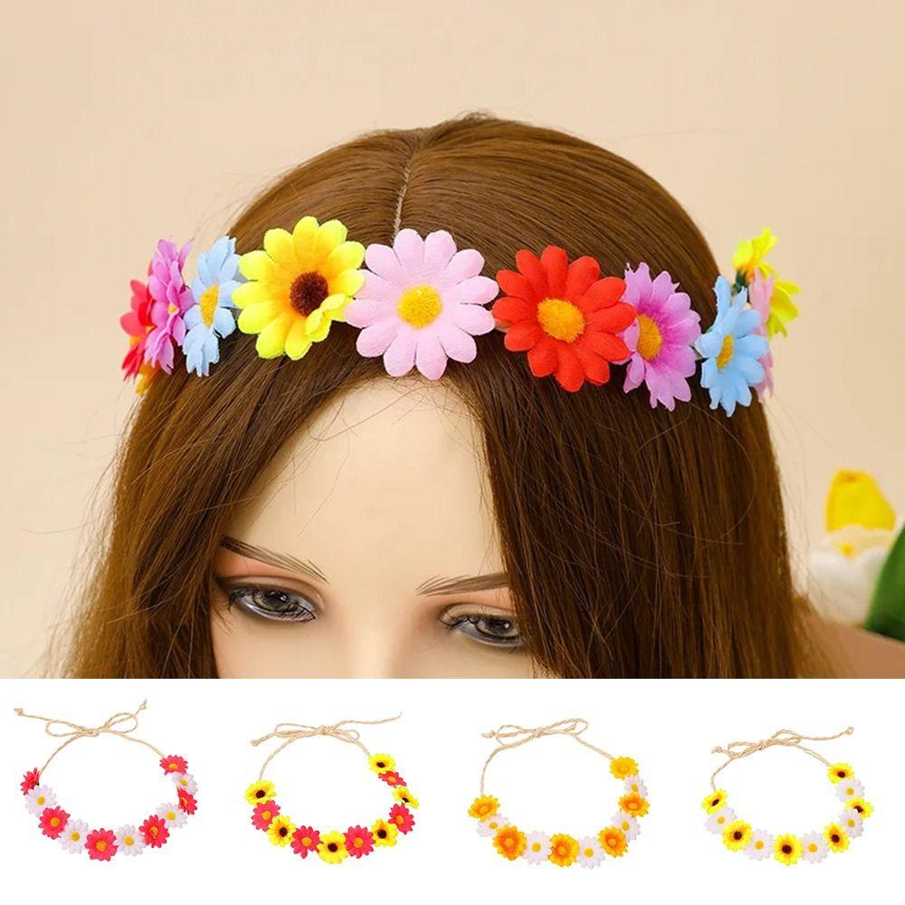 Flower Decoration Sunflower Headband Simulated Daisy Hairband Festival Hair Accessories