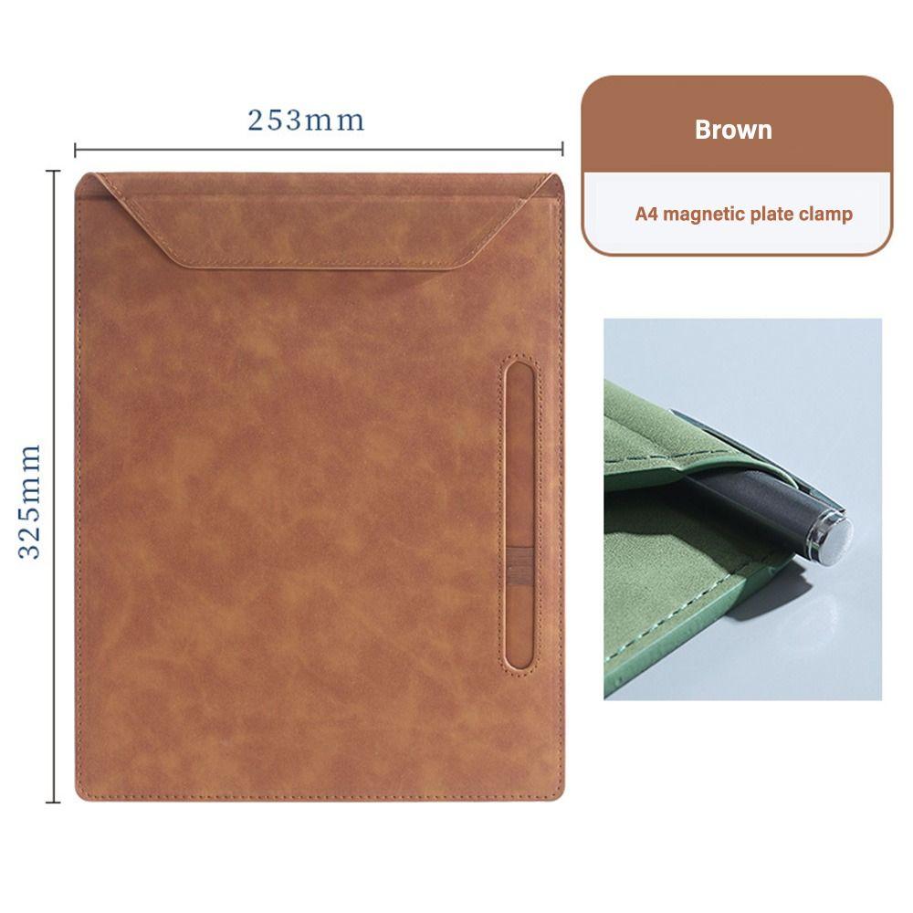 Magnetic Writing Clipboard Leather Document Filing Organizer A4 File Folder  Meeting Minutes